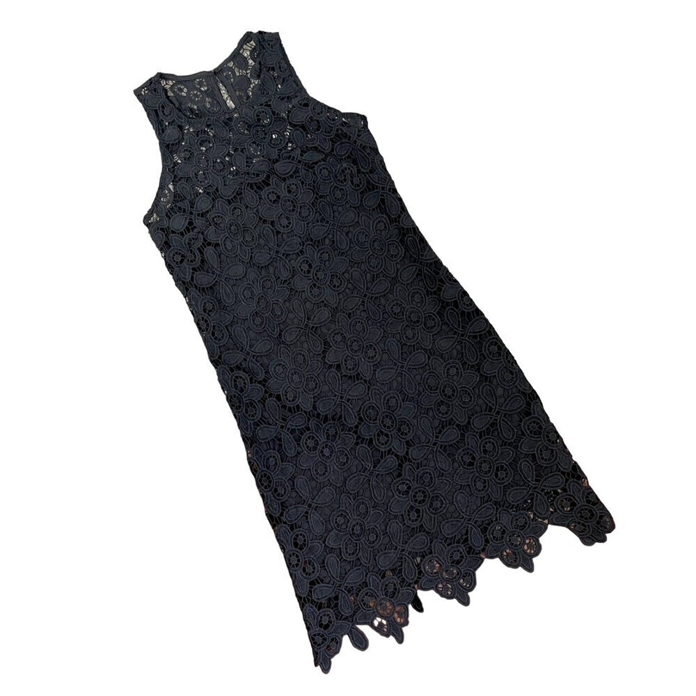 JUMP Dress Scalloped-Hem Lace Overlay  Sleeveless Party Prom Lined Jrs 3/4 NWT